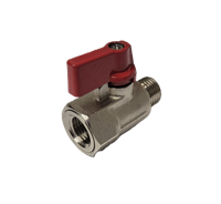 Kulventil Vred röd 1/4"